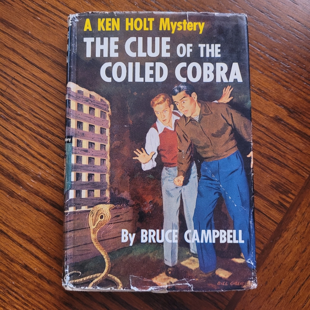 The Clue of the Coiled Cobra.  Bruce Campbell Vintage Book 1951. Mystery Book.